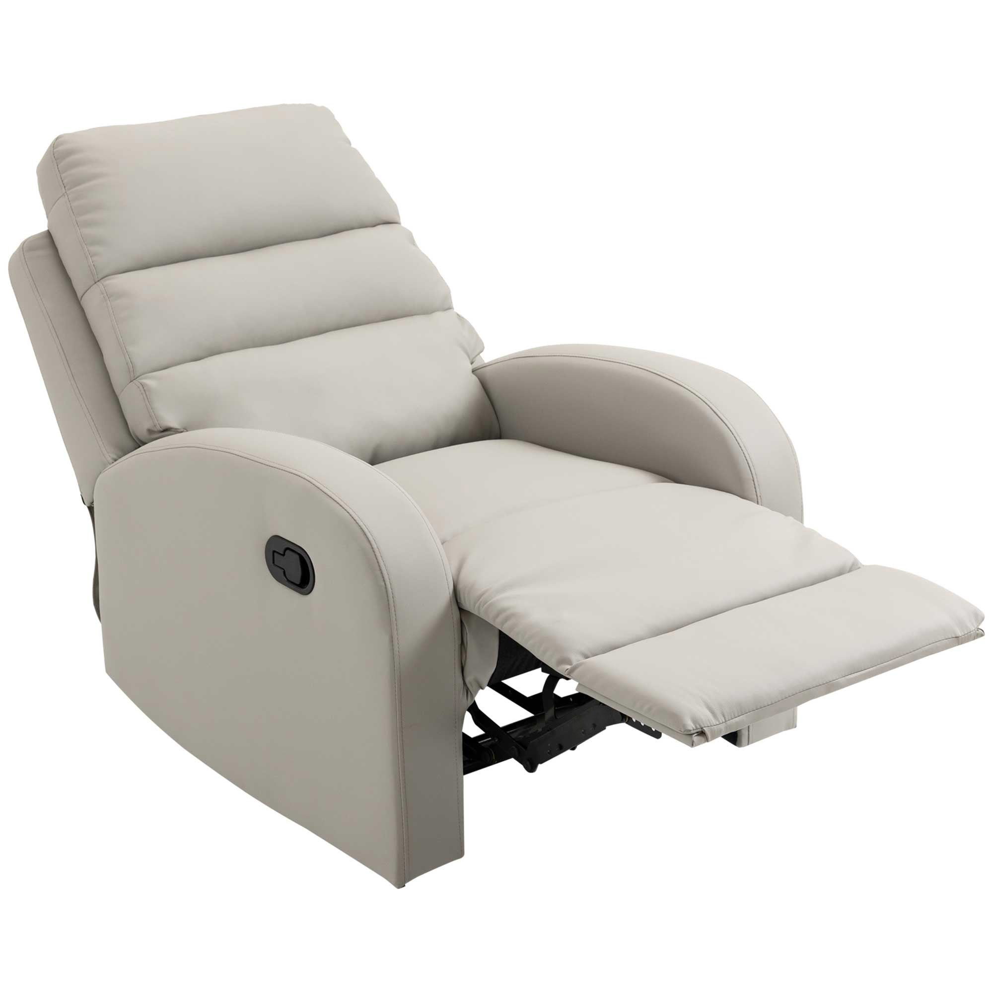 HOMCOM Poltrona Relax Reclinabile con Seduta Imbottita e - Main Image