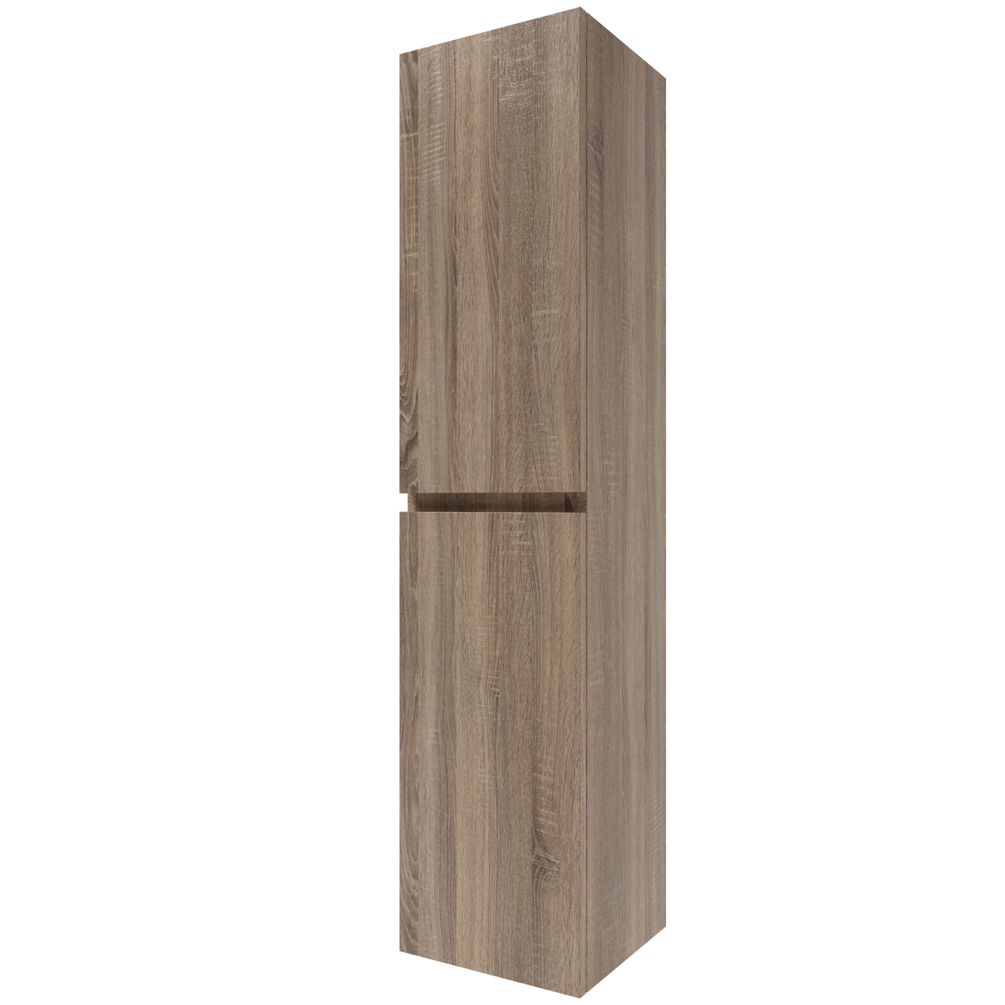 Meuble Suspendu Salle De Bain Rimo Par Doporro – 35x30x160 Cm, 6 Compartiments, Marron Clair