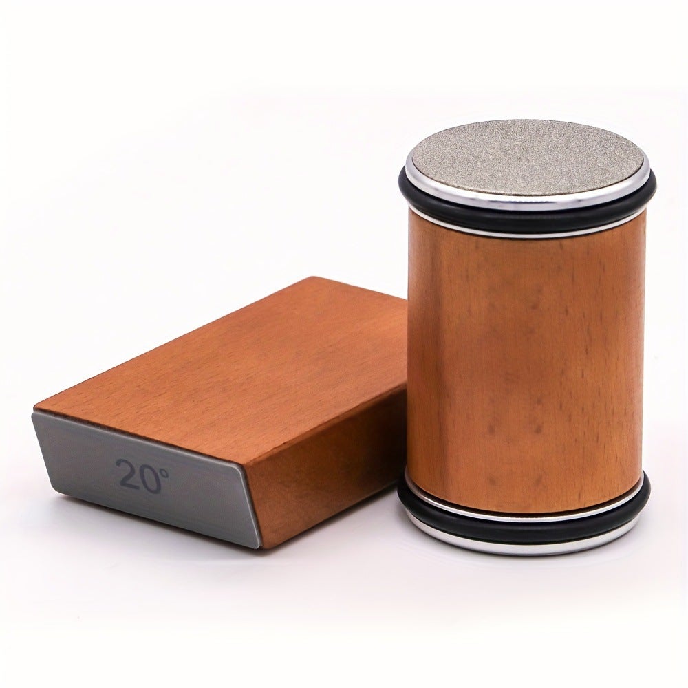 Brązowa 2-rolkowa ostrzałka do noży, klasyczny kamień do ostrzenia ze stopu aluminium pokrytego diamentem