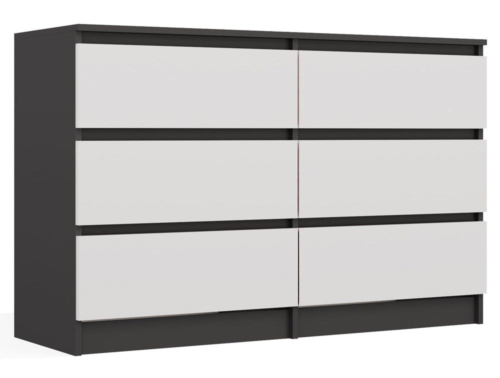 Komoda Malwa M6 120 Antracyt Biały 30x120x75 cm 1szt