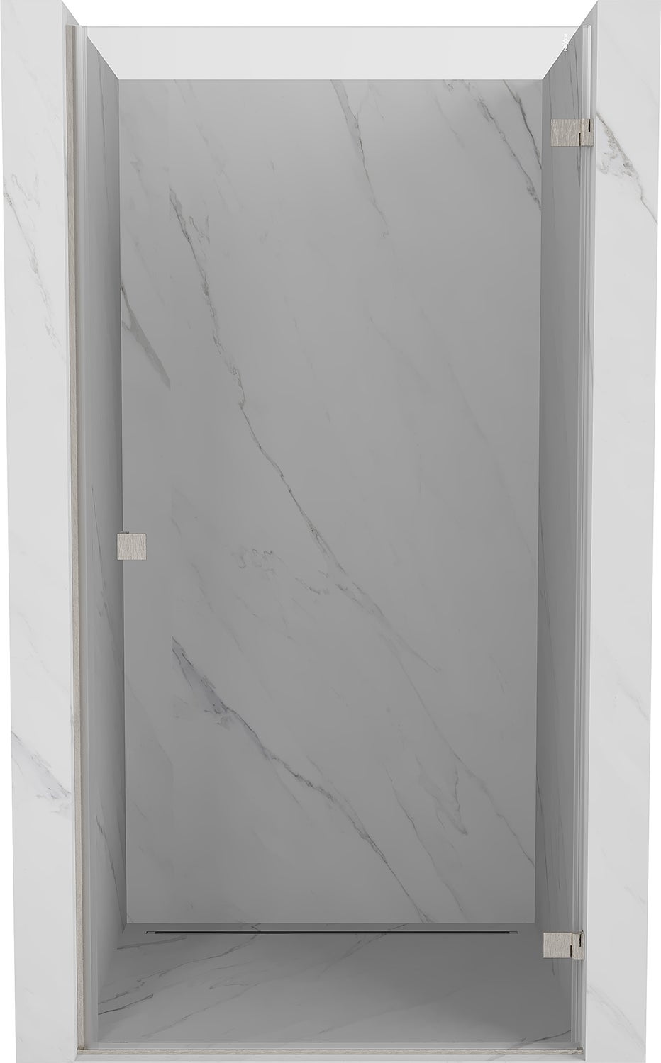 Mexen Lunar-B drzwi prysznicowe uchylne prawe 70 cm, transparent, nikiel szczotkowany - 832-070-000-97-00-P
