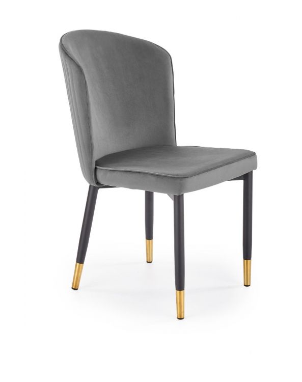 Krzesło tapicerowane K446 VELVET szare