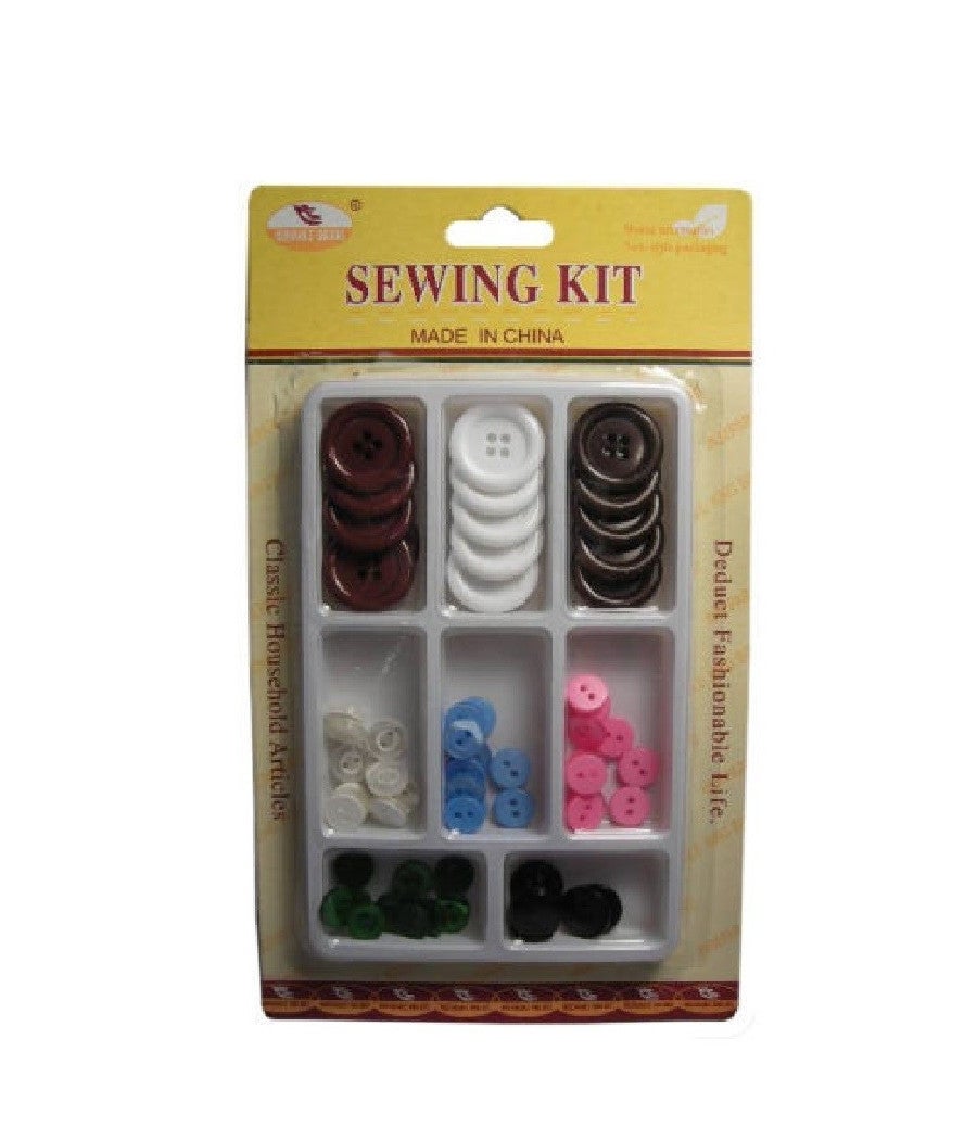 Trade Shop - Kit Sarta Sarto Set Bottoni Per Cucito Cucire Su Stoffa Tessuto Varie Dimensioni - - 2