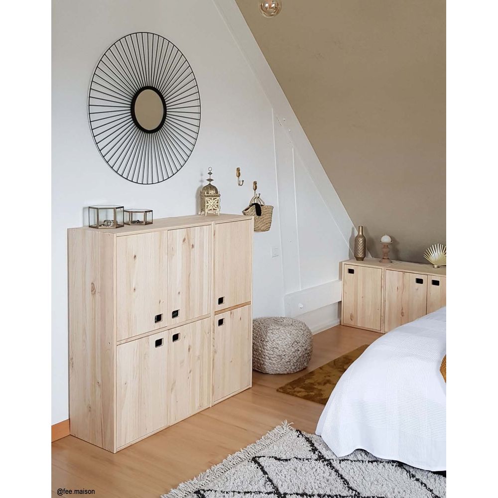 Armoire en pin brut 1 porte 2 tablettes Dinamic Astigarraga - 9