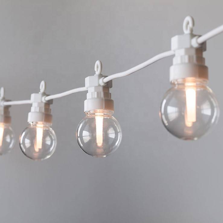 Ghirlanda LED cavo bianco 10 lampadine LED 3000ºK - 8 metri - Bianco Caldo - 7