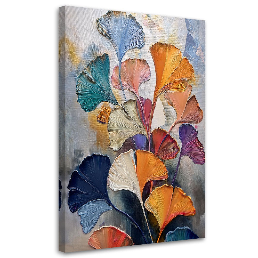 Obraz na płótnie, Ginko Kwiaty Botanika Abstrakcja 40x60