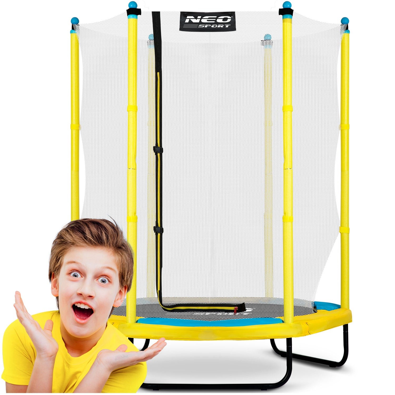 Trampolina ogrodowa dla dzieci do domu bezpieczna 140cm 4,5ft Neo-sport