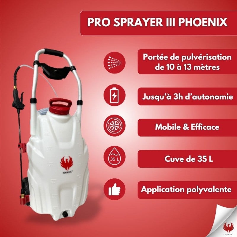 Pulvérisateur électrique PRO SPRAYER PHOENIX - Nombre de batteries : 1 - 5