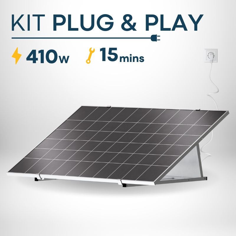 Kit panneau solaire Plug & Play de 410 Wc-Branchement direct sur prise de courant - micro onduleur intégré - helios - 3