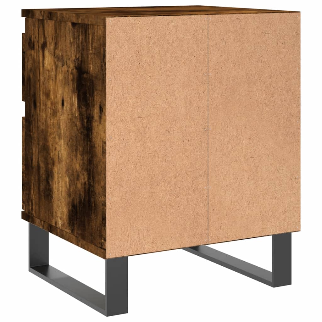Maison Exclusive - Tables de chevet 2 pcs chêne fumé 40x35x50 cm bois ingénierie - 9