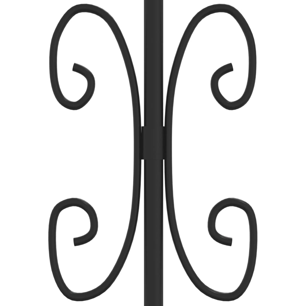 vidaXL Clôture de jardin KAMPEN avec pointe en forme de lance, noire, 240 x 75 cm, acier - 5