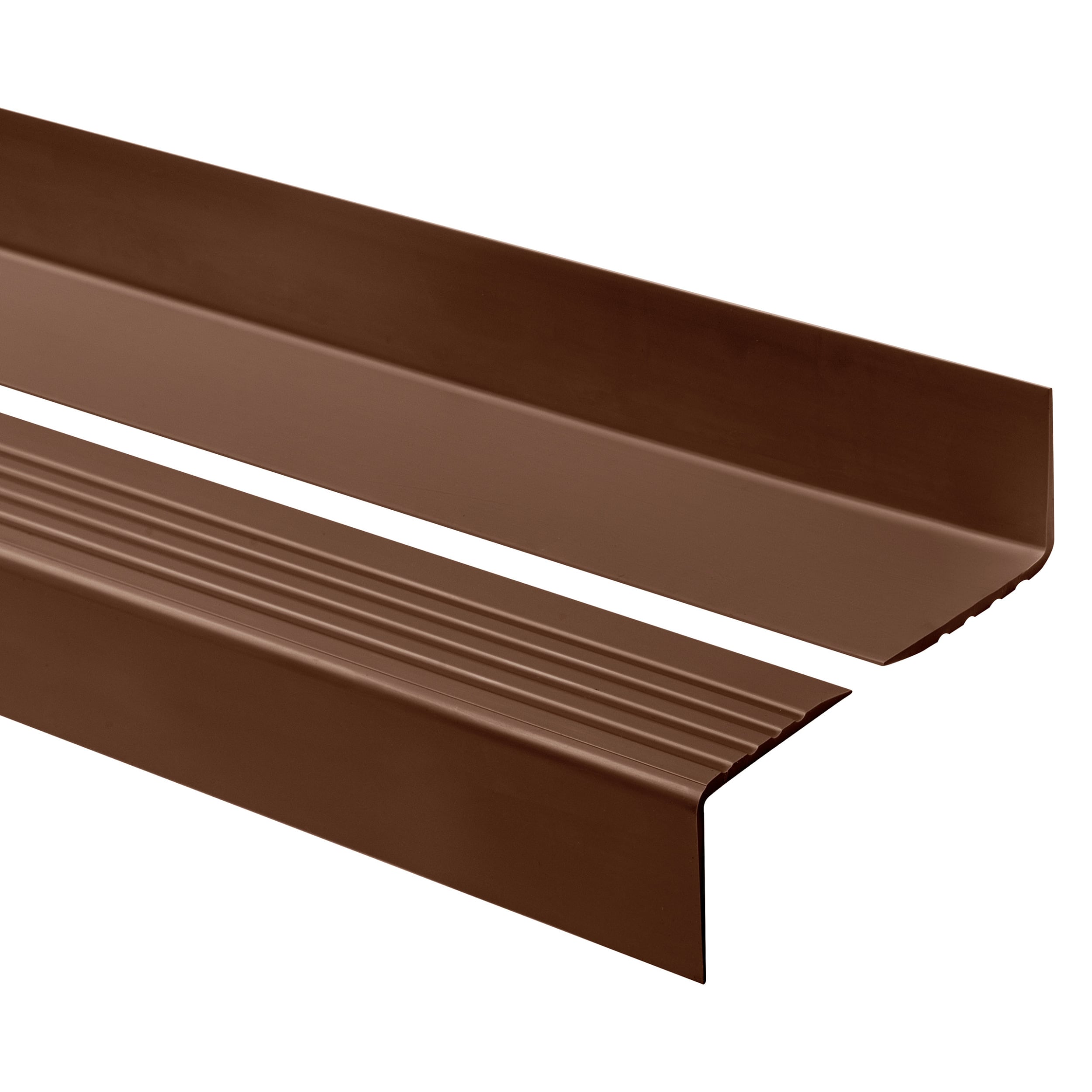 Profil schodowy 50x42 mm PVC na krawędzie stopni antypoślizgowy - 150 cm, brązowy