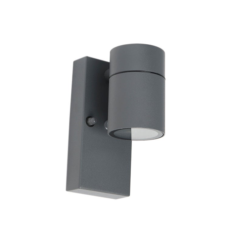 Lampa ścienna zewnętrzna antracytowa IP44 z czujnikiem zmierzchu - Solo