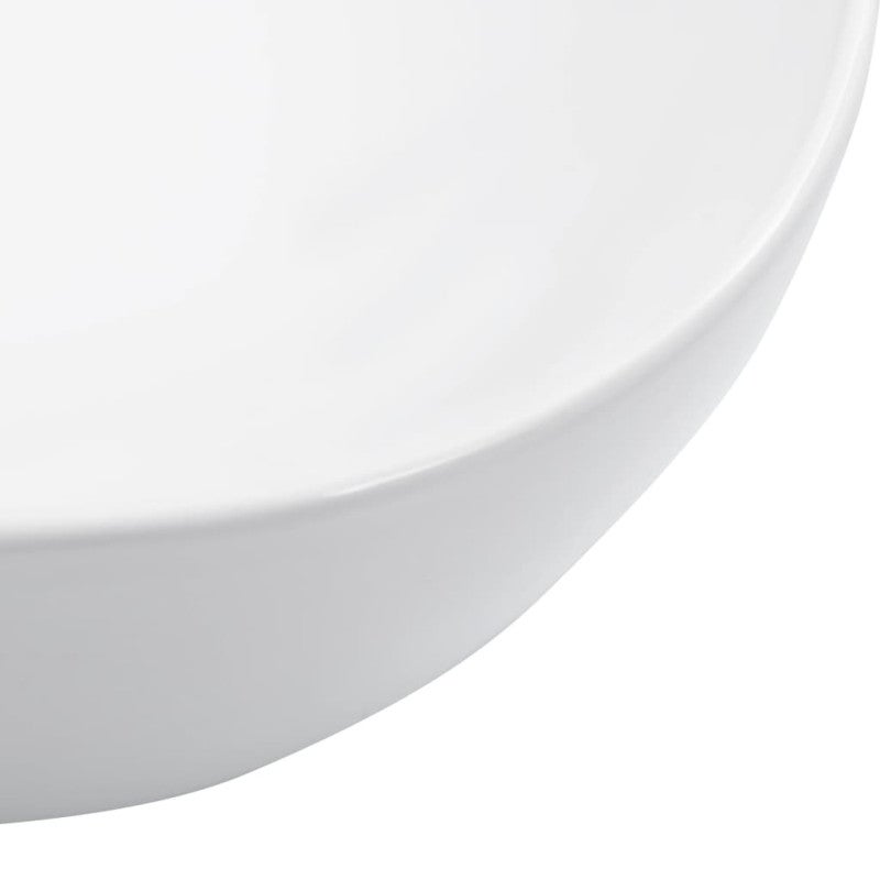 Lavatório 45,5x32x13 cm cerâmica branco vidaXL - 5