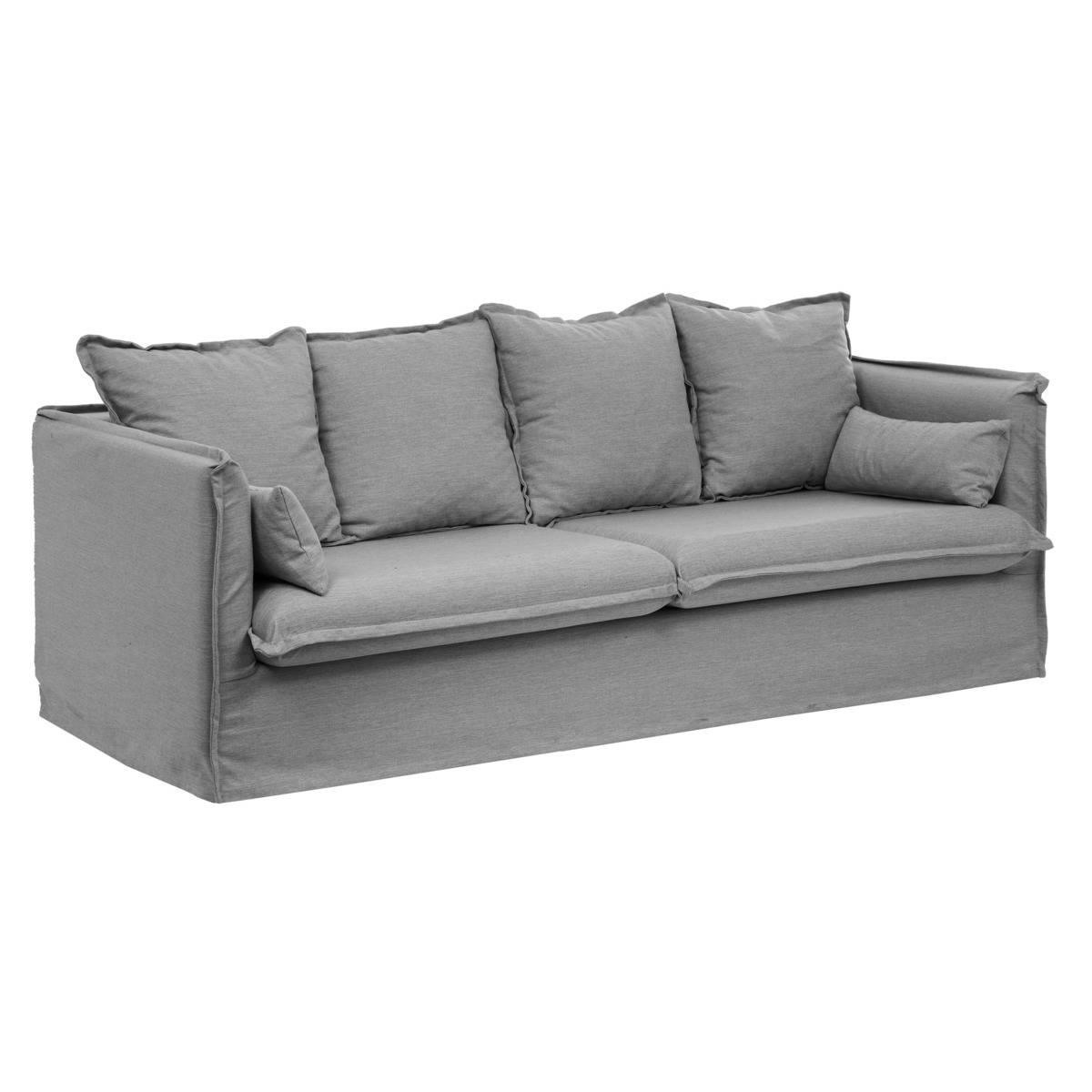 Sofá cama odilon - 3 plazas - gris claro - atmosphera créateur d'intérieur