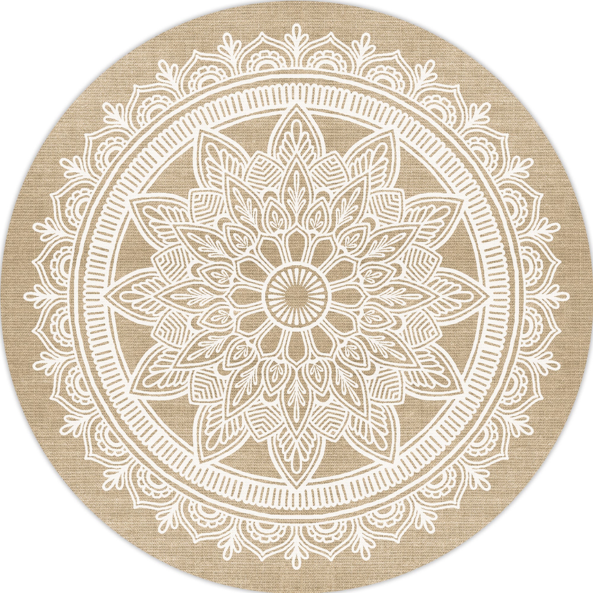 Tapis rond Mandala 90 x 90 cm lavable tapis d Tapis rond Mandala 90 x 90 cm lavable tapis d