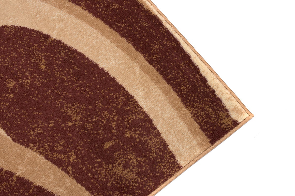 TAPISO® Tapis De Salon Chambre Moderne Fin Collection Dream | Couleur Marron Foncé Motif Abstraction Ondulée | Facile D'Entretien | Prix Economique - 4