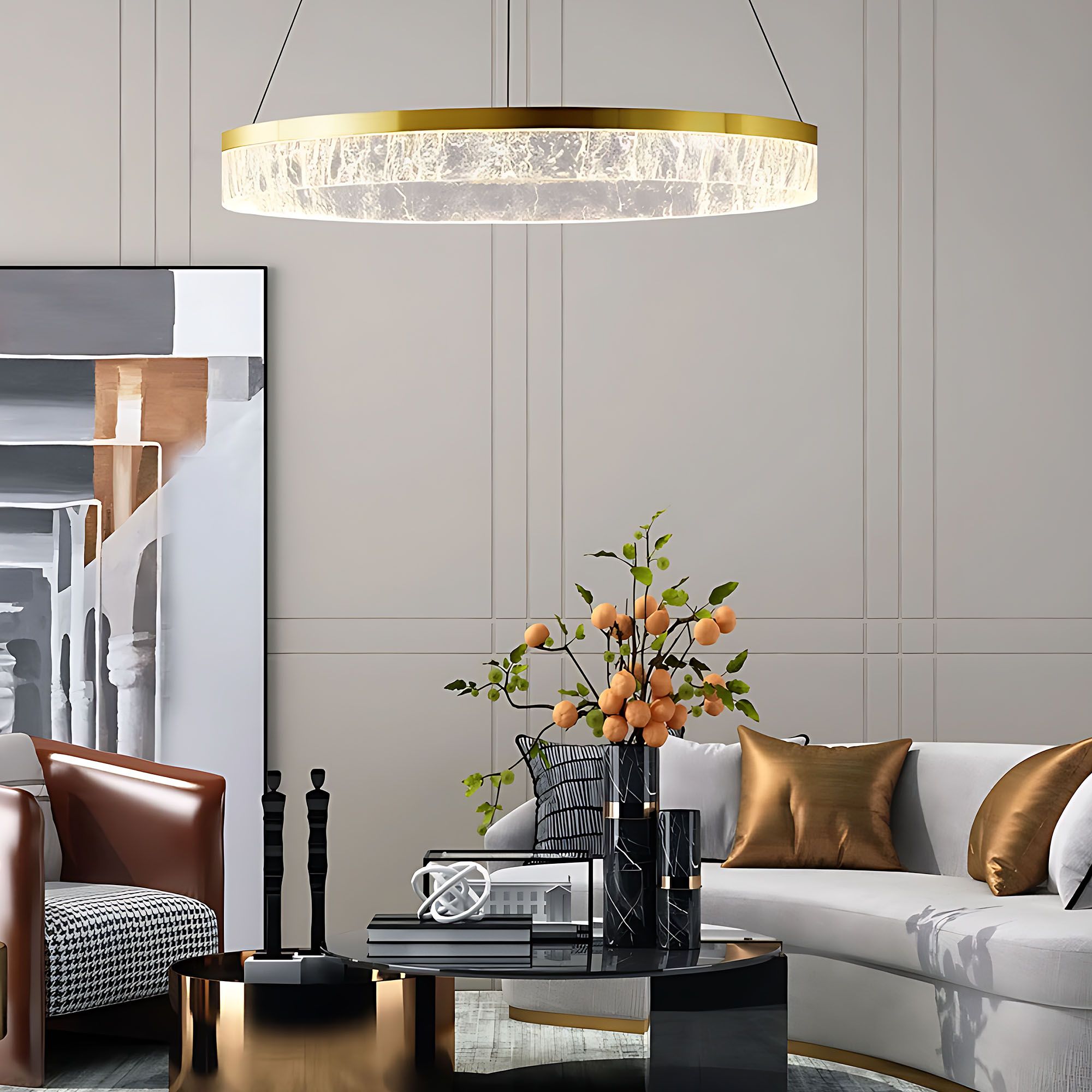 Lampa Sufitowa Wisząca Toolight Lhj046-Cp Złoty 50Cm - 8