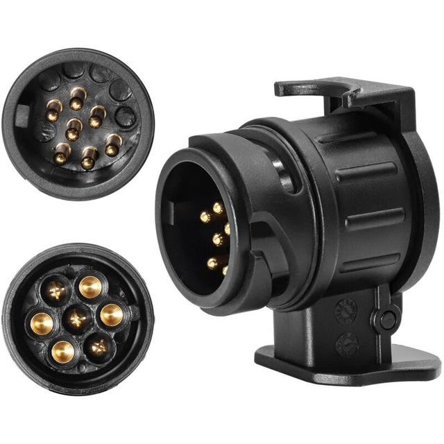 Adaptateur 13 Broches vers 7 Broches pour Remorque Prise 13 Broches pour Remorque de Voiture-Tracteur-Caravane-Porte-Vélo