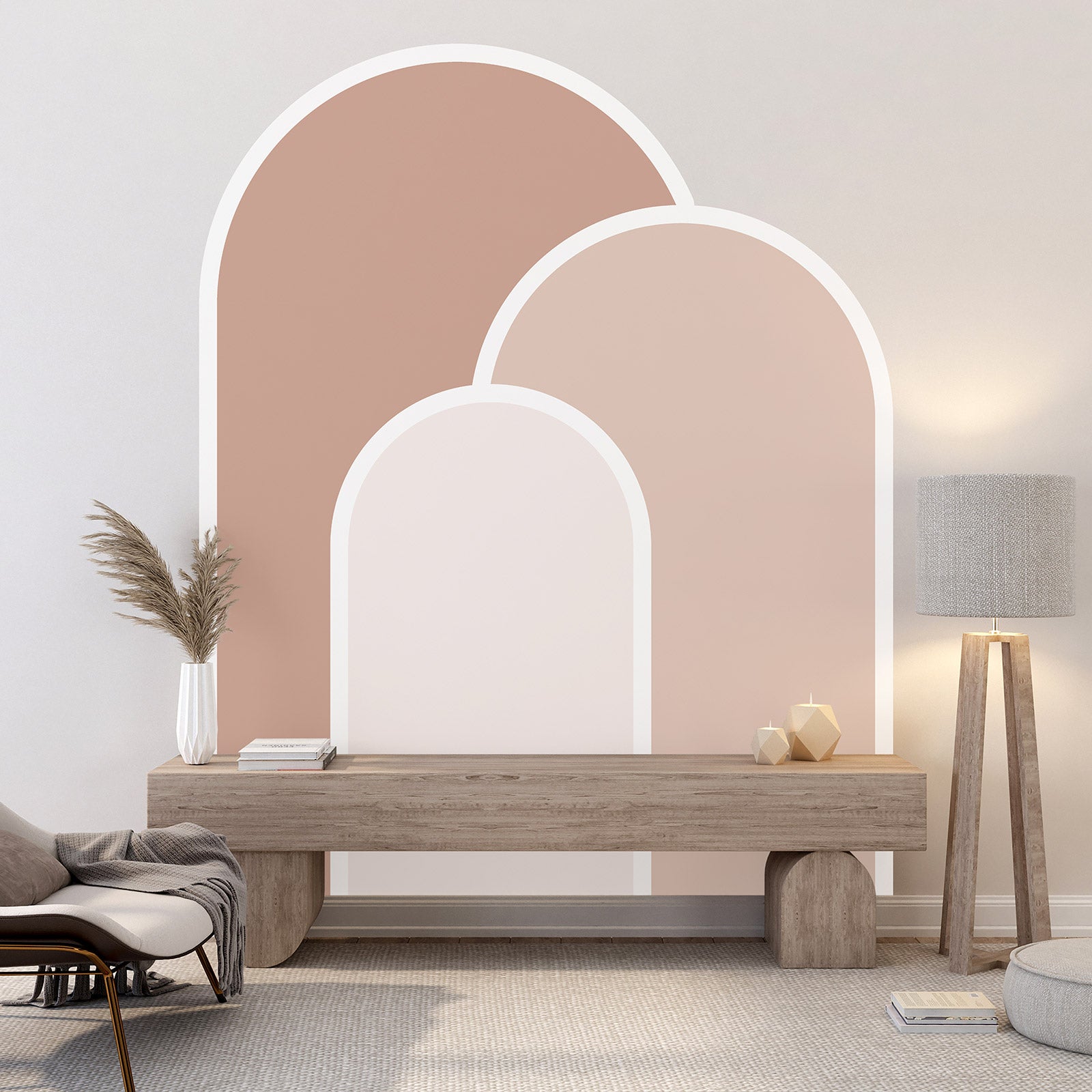 Stickers Arches - Design - Adhésif + Protection MATE - Largeur 90 x Hauteur 110 cm - 3