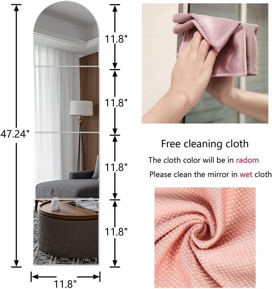Set Di 4 Specchi Acrilici Quadrati 30x25 Cm, Infrangibili, Autoadesivi, Per Pareti, Camera Da Letto, Soggiorno, Palestra