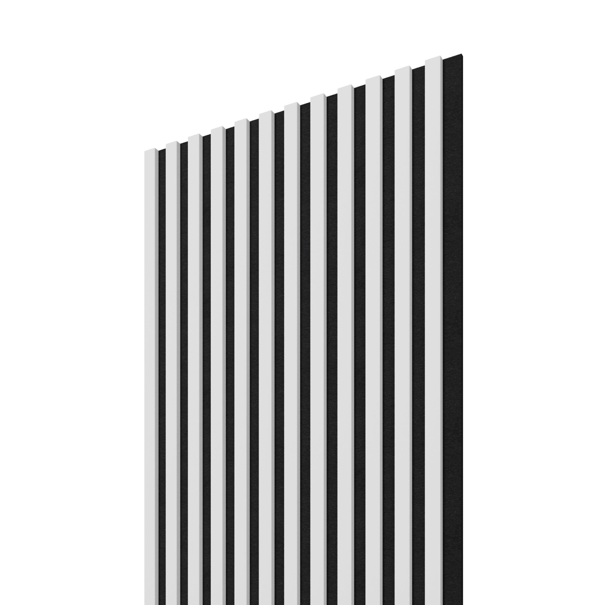 Lamele ścienne na czarnym filcu Stegu Linea Acoustic Proline, białe 120x60 cm panele akustyczne 1 szt.