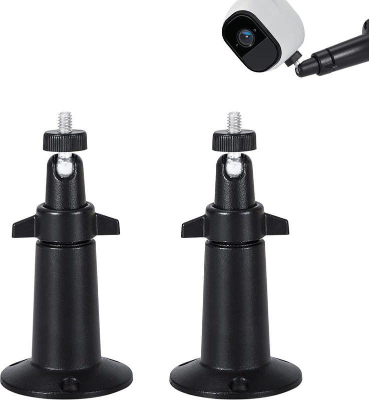 Confezione da 2 supporti da parete per telecamera, supporto da parete di sicurezza regolabile, supporto da parete per plafoniera (nero) | Leroy Merlin