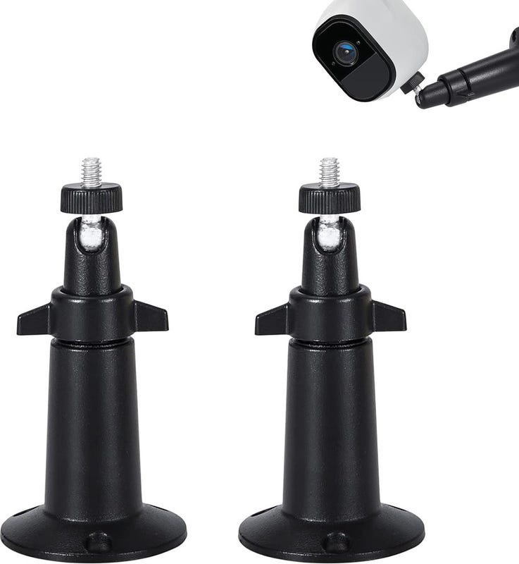 Confezione da 2 supporti da parete per telecamera, supporto da parete di sicurezza regolabile, supporto da parete per plafoniera (nero) | Leroy Merlin Confezione da 2 supporti da parete per telecamera, supporto da parete di sicurezza regolabile, supporto da parete per plafoniera (nero) | Leroy Merlin