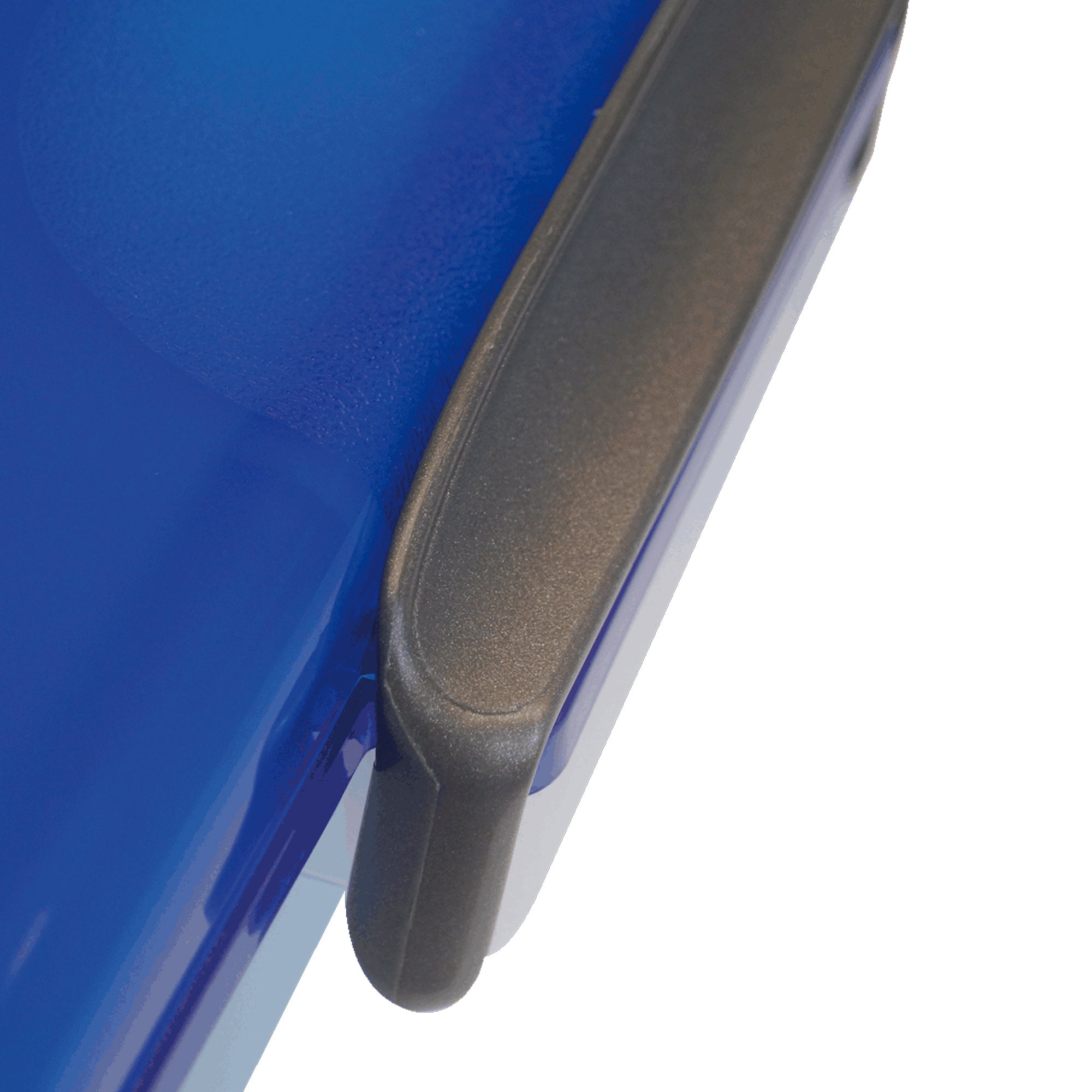 Caixa transparente Eurobox de 60 litros com rodas e tampa azul. - 4