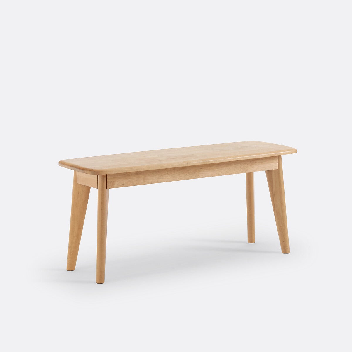 Banc De Fenêtre En Bouleau Massif Brut - 100 X 20-22 X 4 Cm - Neuf