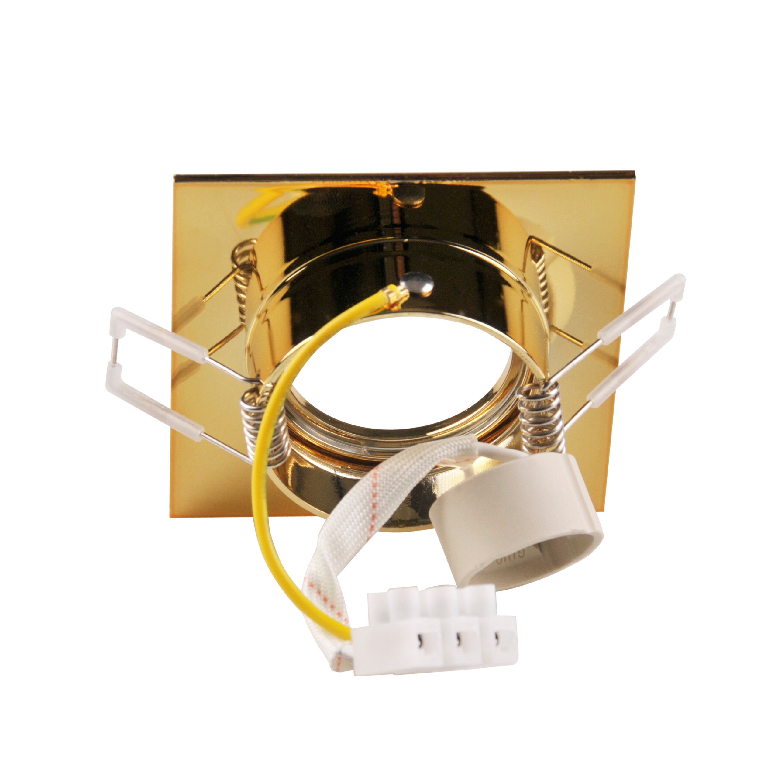 Oprawa sufitowa wpuszczana podtynkowa Febe złoty połysk 1xGU10x8W kwadratowa IP20 wym: 2,5 x 8 x 8 cm aluminium Polux - 5