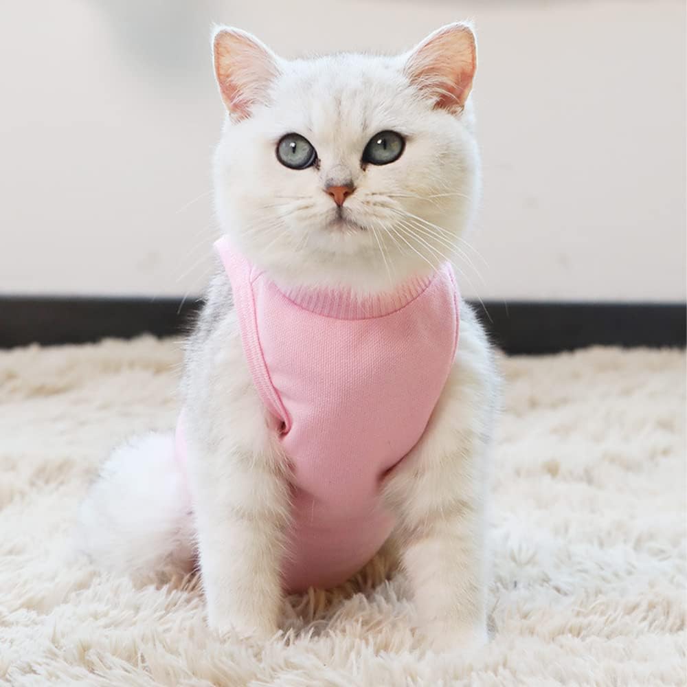 Colete de Recuperação para Cães e Gatos, Adequado para Feridas Abdominais (Rosa, M) - 5