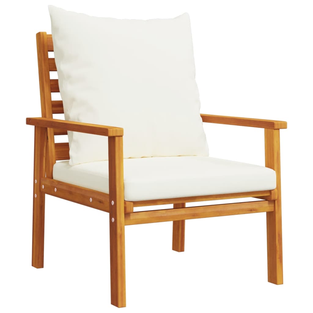 Salon bas de jardin en bois Marron 2 personnes - 5