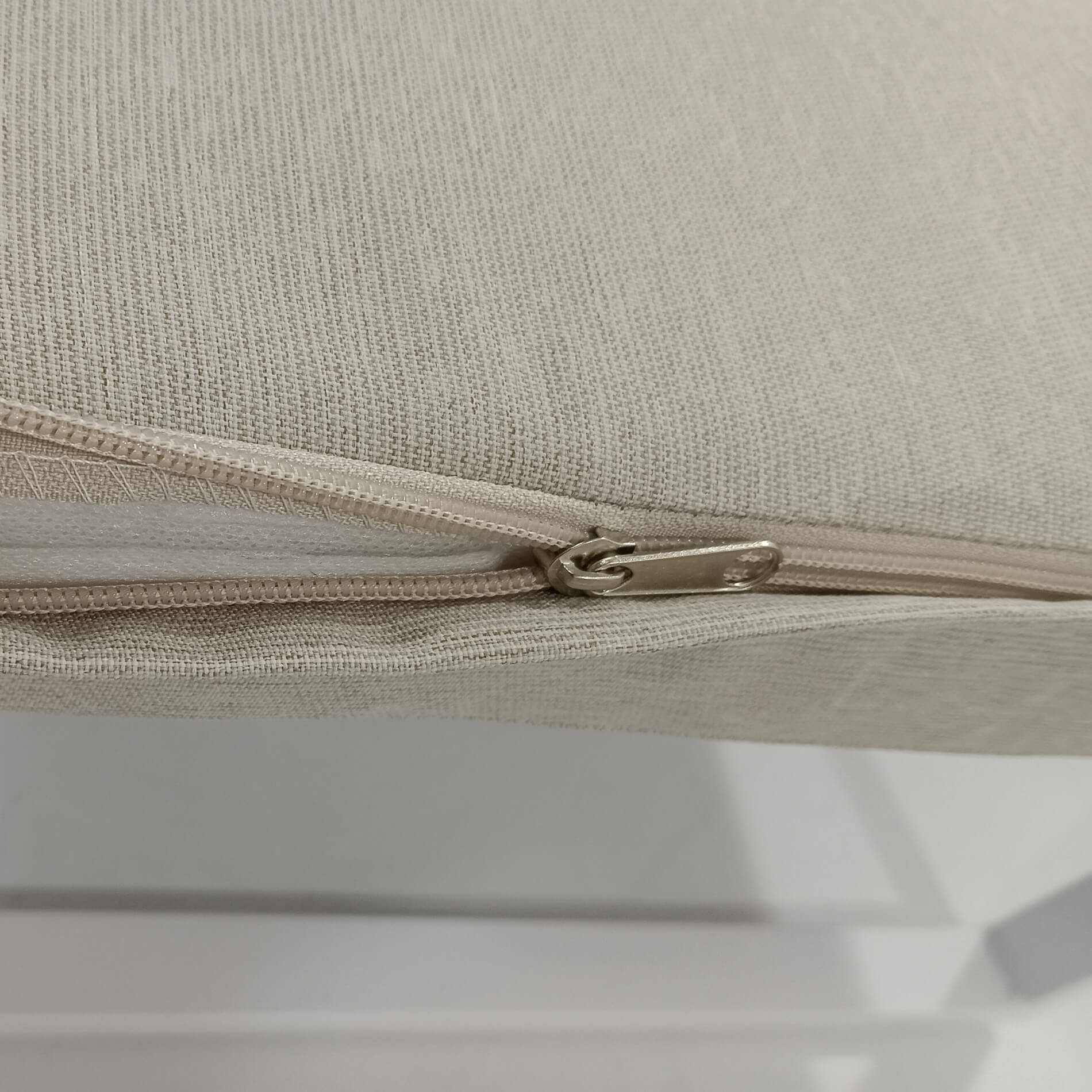 Salon de jardin Rebecca Mobili Toog 65x134,5x61 Aluminium Polywood Blanc Marron Moderne Ensemble 2 pièces - 7