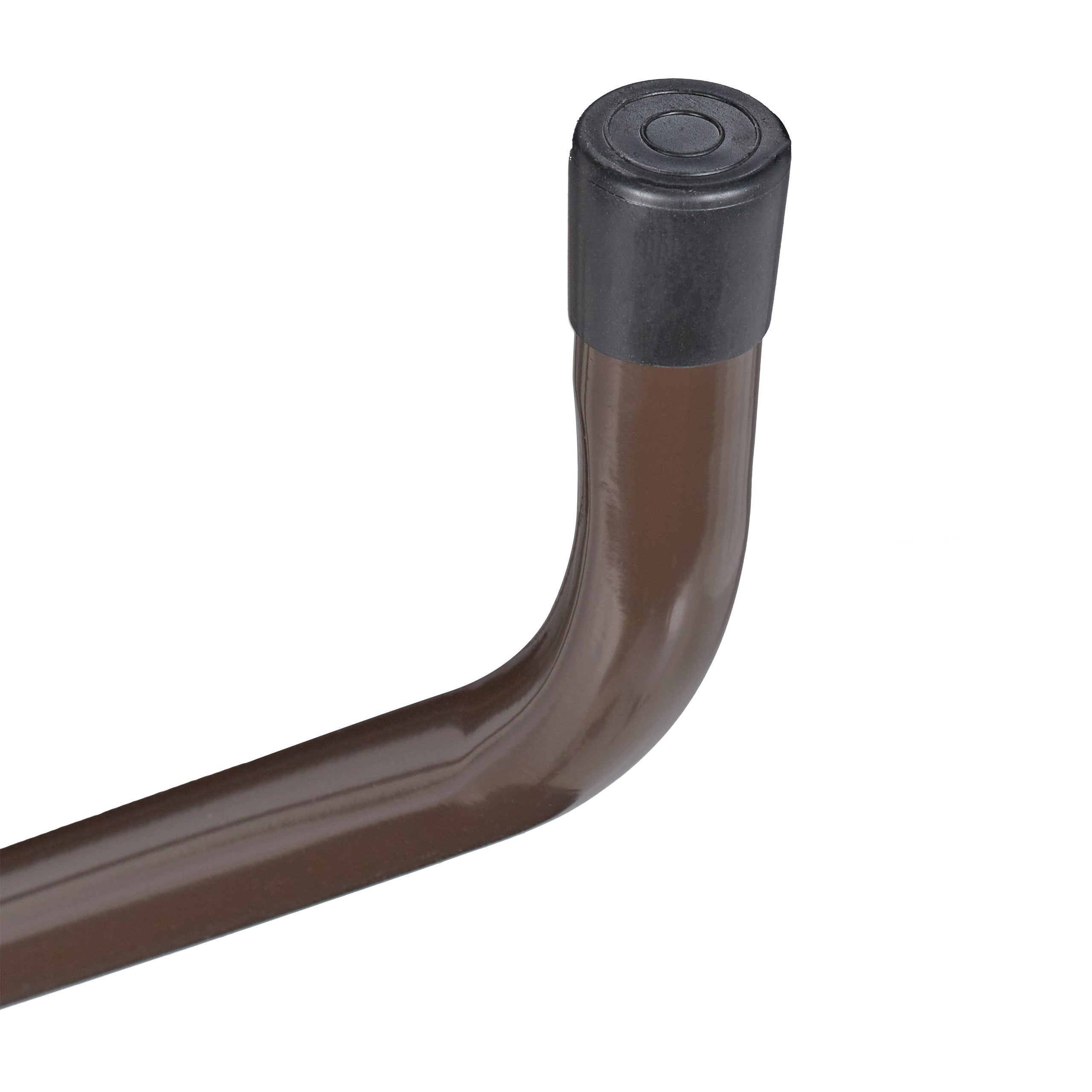 Table ronde de jardin, aspect rotin, plastique, métal, robuste, 2 pers, HxD 74x60 cm, brun, Relaxdays - 7