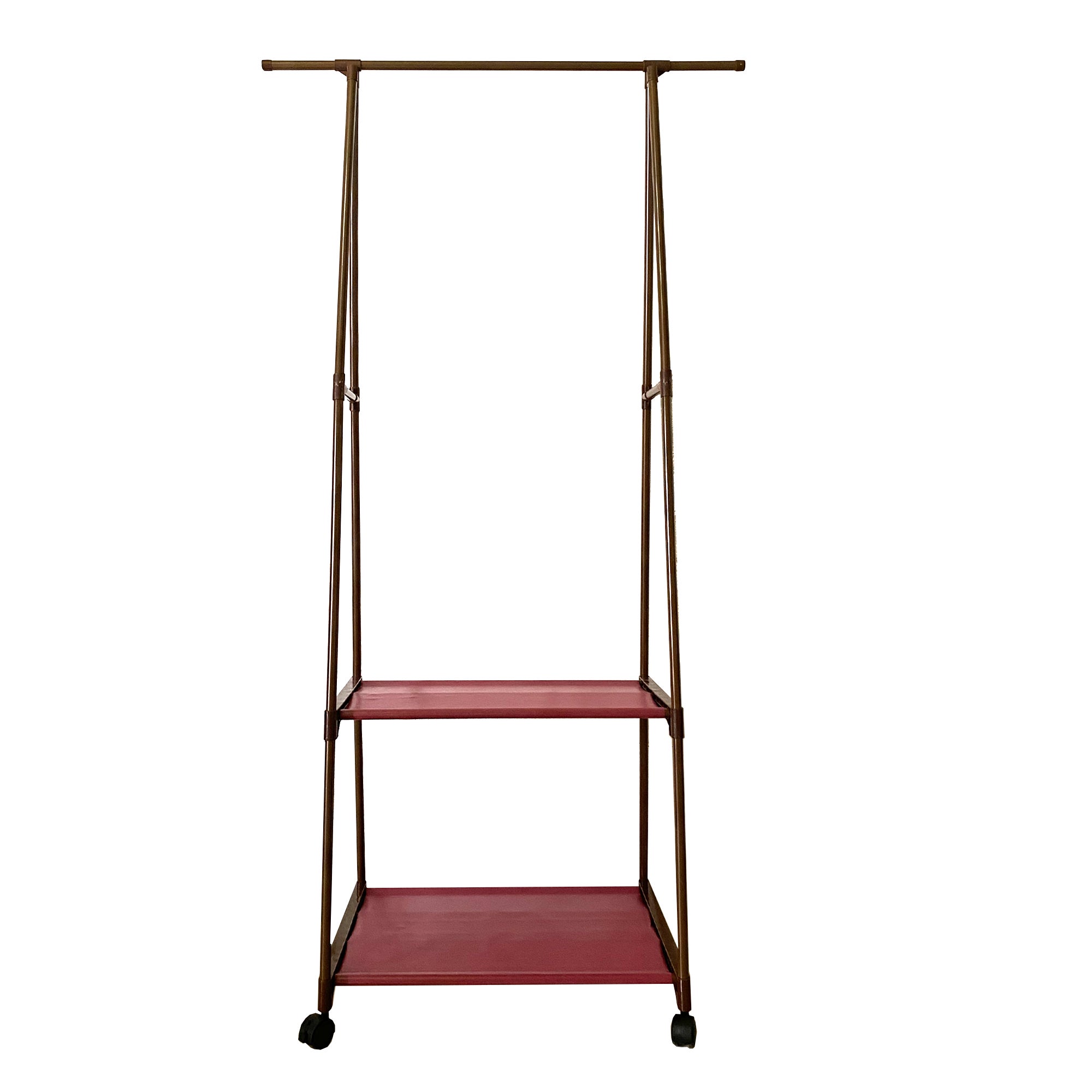 Portemanteau Âne Majestic Nyana Home 160x55x42cm 2 étagères, 1 barre supérieure Marron - 2