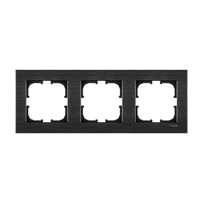 Ramka potrójna seria Comfort kosmiczny czarny EXEN