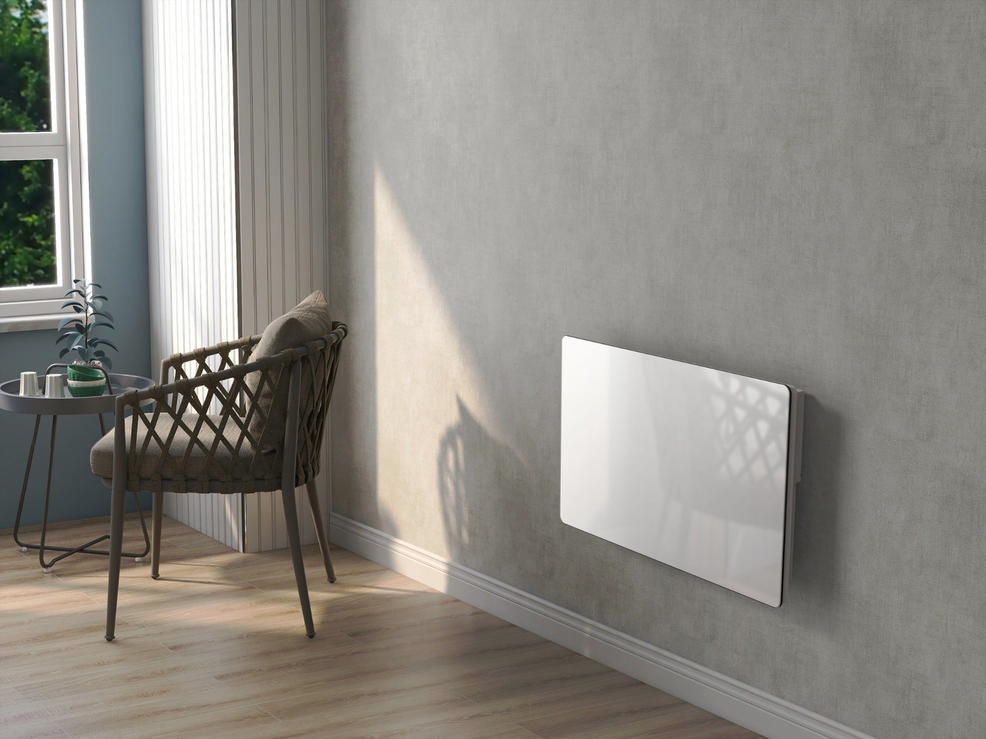 Elektryczny Grzejnik Ceramiczny GLASS biały 1500W
