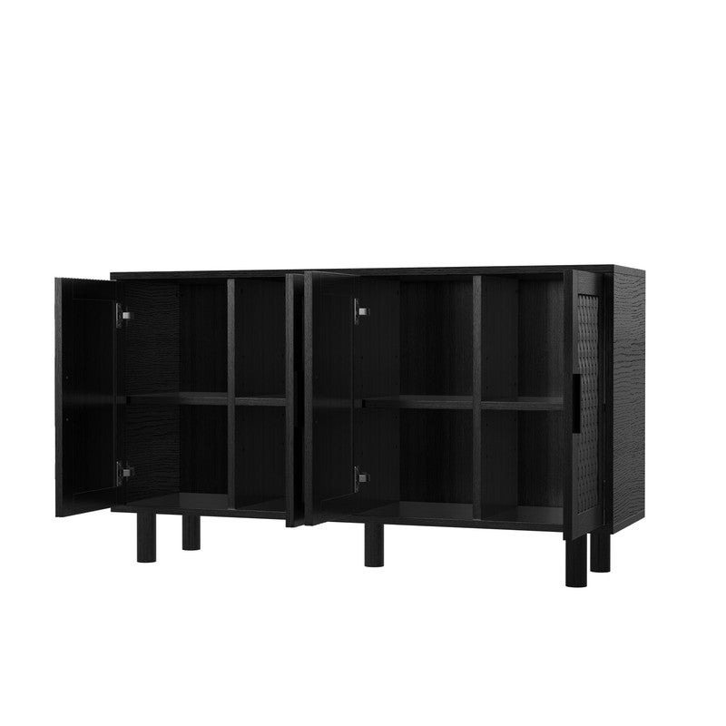 Meubles de rangement, armoires de rangement, design rustique, avec poignées métalliques, pour chambre à coucher, salon - 9