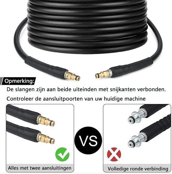 Tuyau Haute Pression 6m Pour Karcher Série K - Super Flexible, 220 Bar, Filetage M22 14mm + Adaptateur Rapide | Rechange Nettoyeur K2 à K7