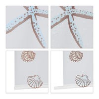 Estor enrollable para ducha, estampado oceánico, repelente al agua ...