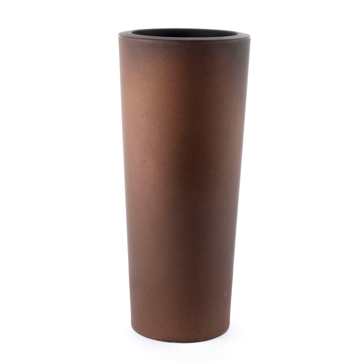 Vaso Cimiteriale In Metallo Verde A Cono - Impermeabile - Diametro 11,9 Cm