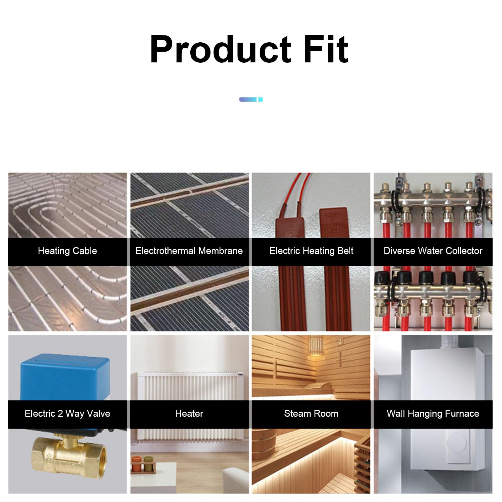 TERMOSTATO INTELIGENTE CON PANTALLA LCD A COLOR Y CONTROL DIGITAL PARA CALEFACCIÓN DE SAUNA Y SISTEMA DE CALEFACCIÓN POR SUELO RADIANTE (Negro) - 8