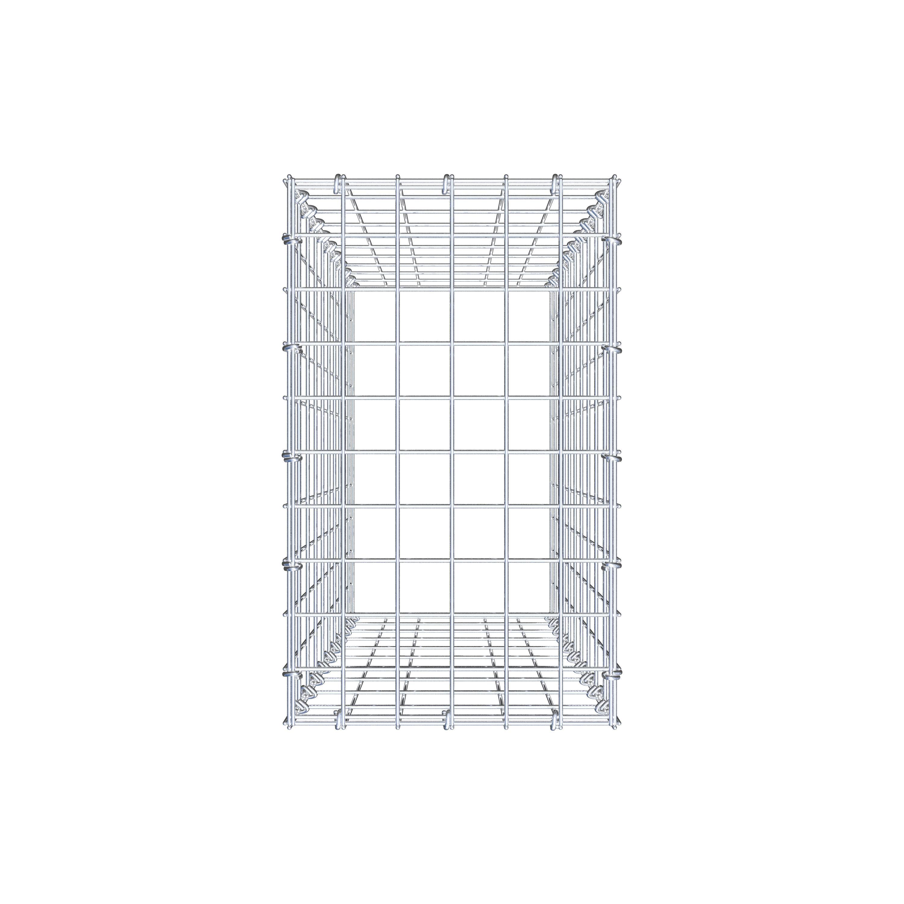 Gavión para apilar en acero galvanizado 100x30x50cm (LxAxP), malla 5 x 10cm, Anillo en C, sin rejilla inferior - 5