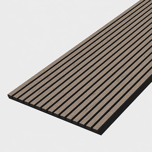 PANNEAU ACOUSTIQUE DECORATIF MURAL (1,25m²) EN MDF PET FINITION WALNUT - DINACHOC - 520X18X2400mm - Certifié FSC Mix Crédit - 2