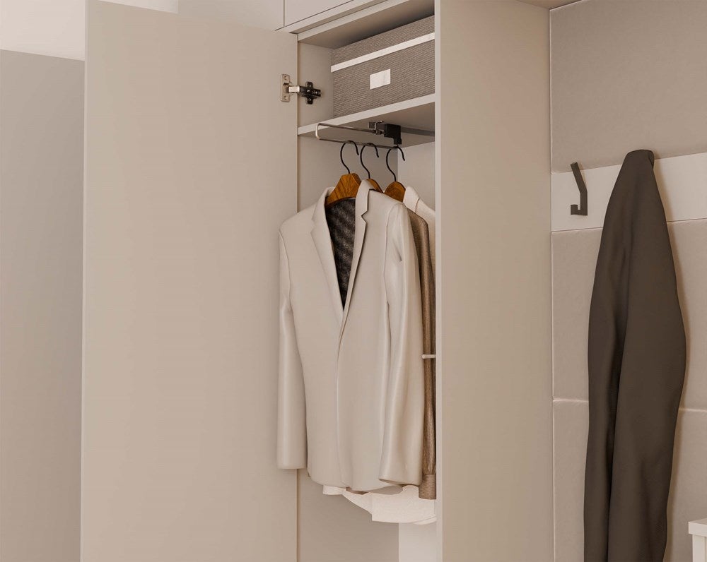 Armoire, cachemire / beige, 200 x 238 x 35 cm - 6