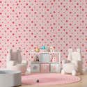 Papel Pintado Geométrico Puntos Rosa 58cm ancho por 300cm alto - 3