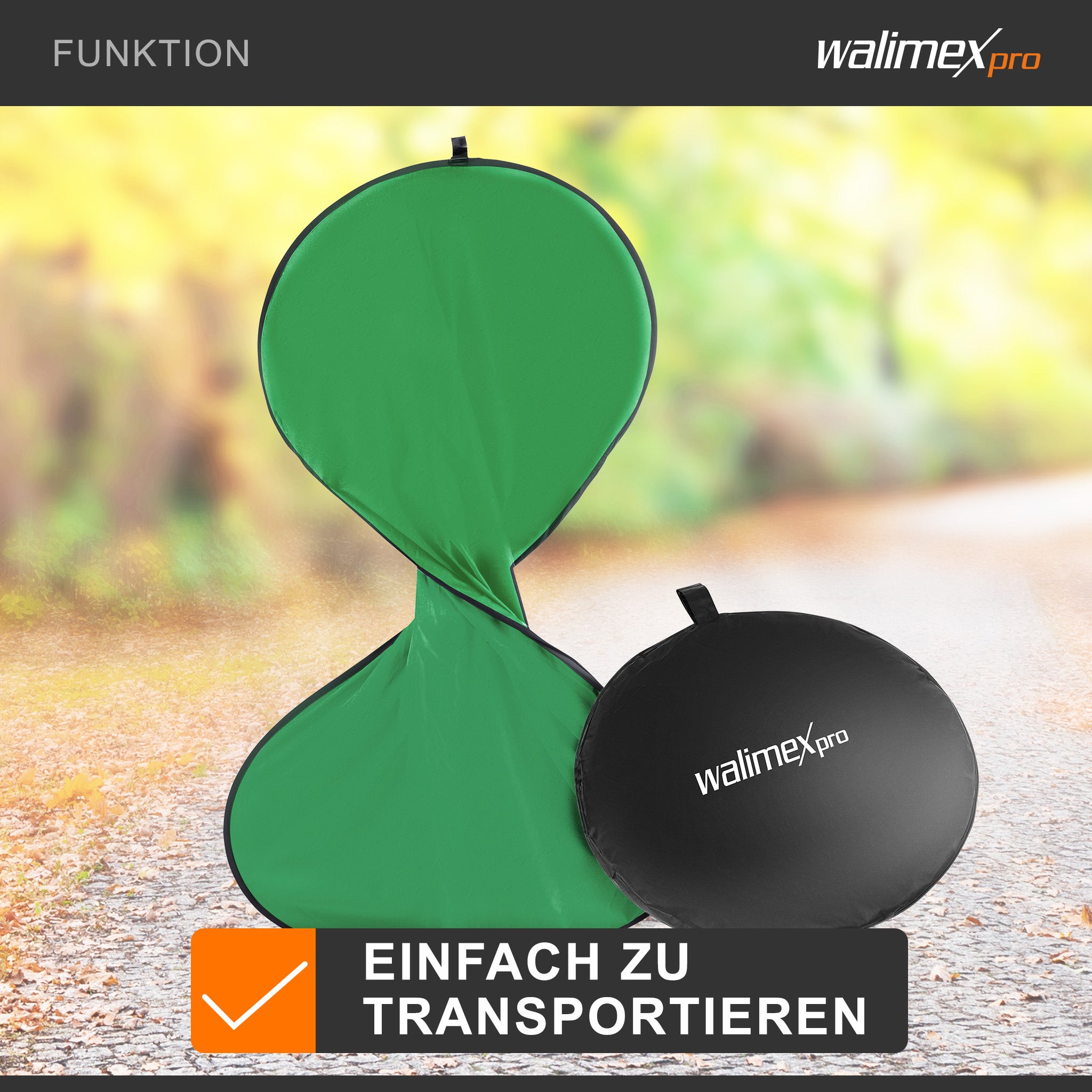 Fond pliant vert Walimex pro - 6