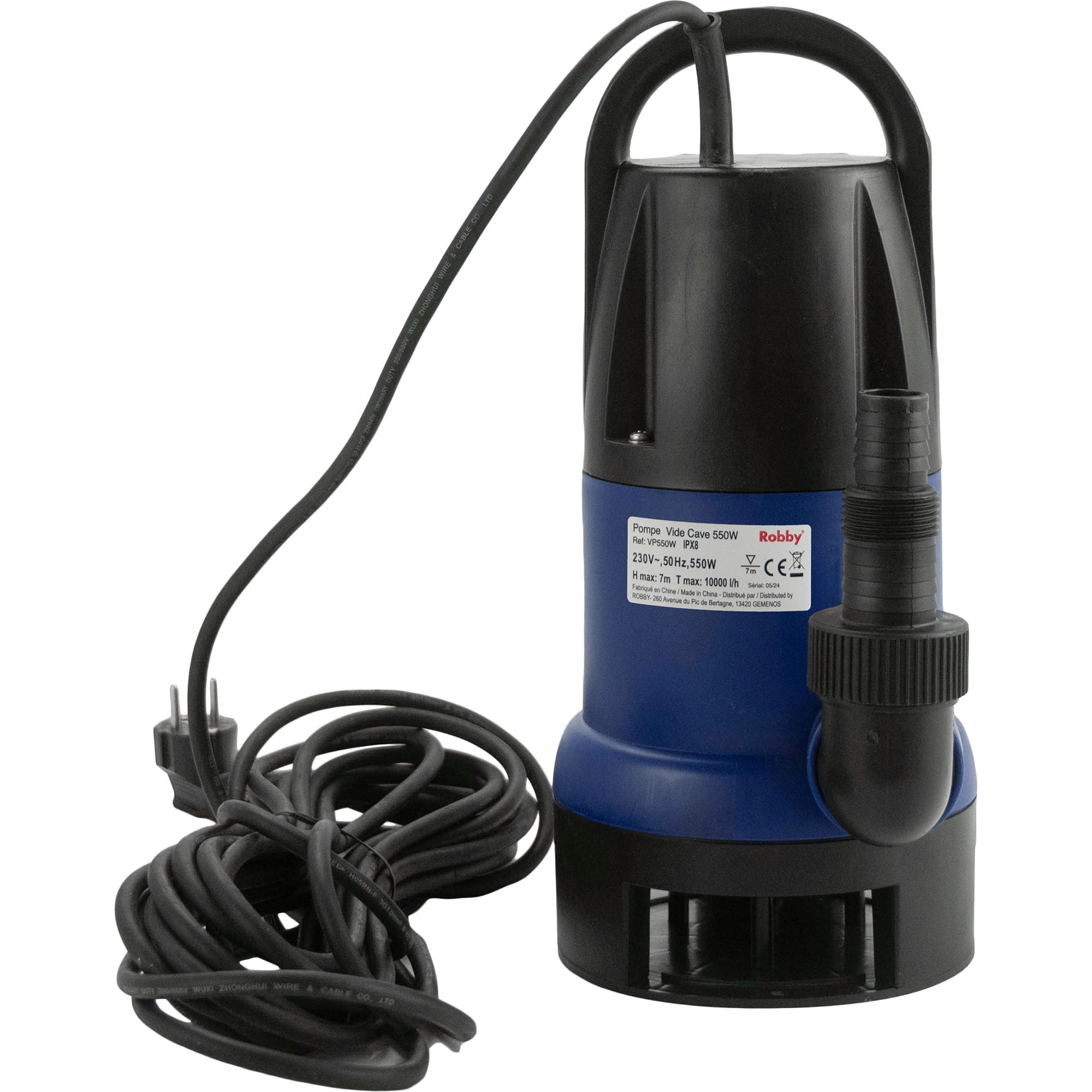 Pompe immergée automatique à flotteur intégré 550w - Robby VP550W - 4