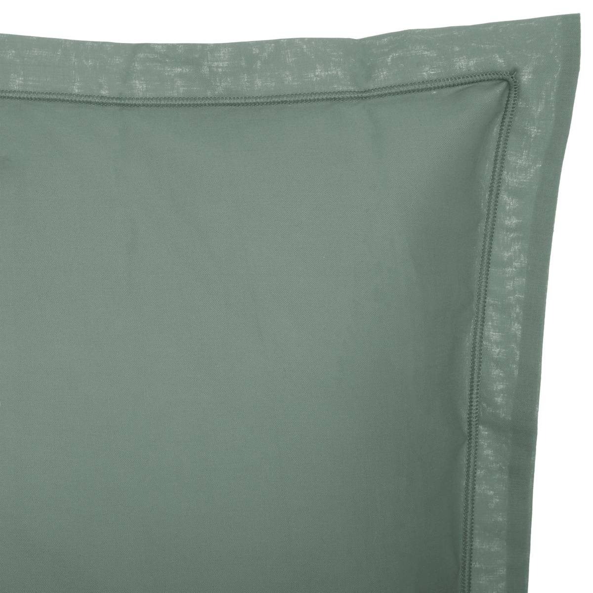 Taie d'oreiller en coton - vert céladon 63x63 cm - Atmosphera créateur d'intérieur - 6